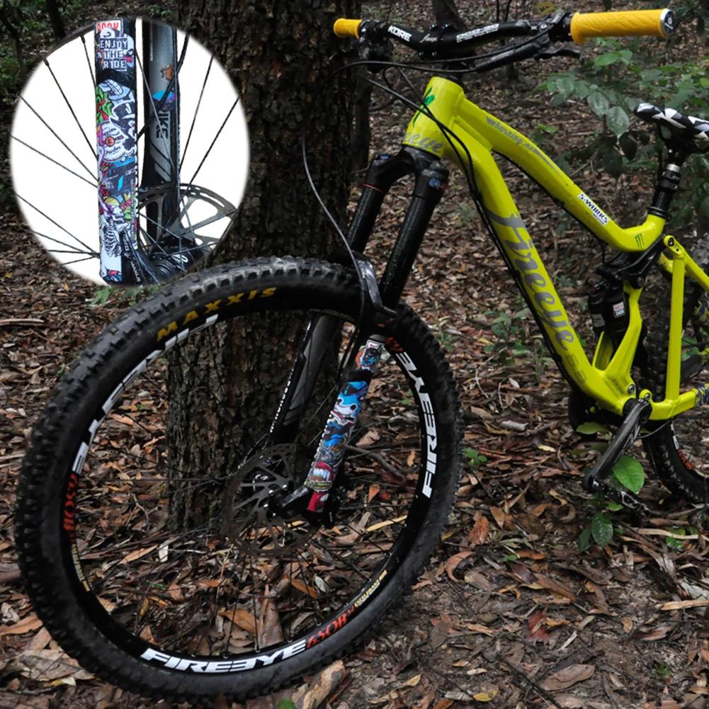 3D Bicycle Sticker Reusable Mountain Road Bike Frame Scratch-Resistant Sticker Cycling Front Fork Protector Decorations