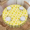 Round Fitted Cartoon Yelloew Rubber Duck Table Cloth Oilproof Tablecloth 70 Inches Table Cover for Kitchen Dinning