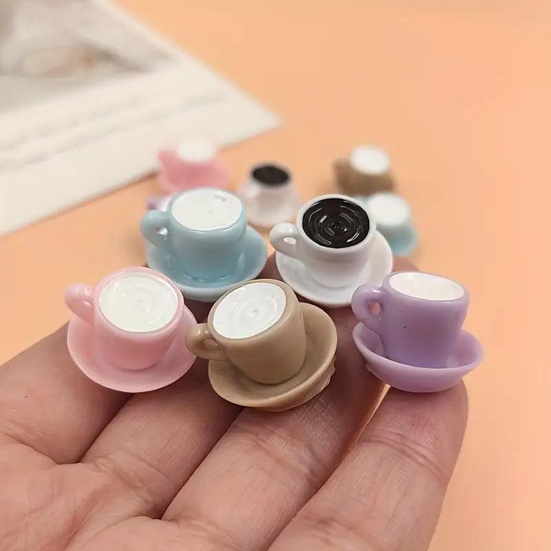 Kaffeetasse Puppenhaus Spielzeug Auslage DIY Schlüsselanhänger Anhänger Harz Schmuckzubehör