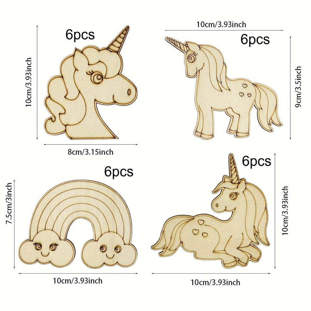 Top Quality Unicorn Craft Unicorn Wooden Craft Set, Unicorn Craft Painting, Painting with Unicorn, Wooden Craft Set