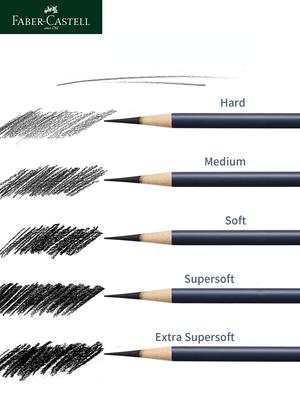 5 / 6 SZT Faber Castell Goldfaber Węgiel Grafitowy Zestaw do Szkicowania EX-Miękki Średni Twardy miękkie Ołówki Rysowanie Szkicowanie Cieniowanie Artysta