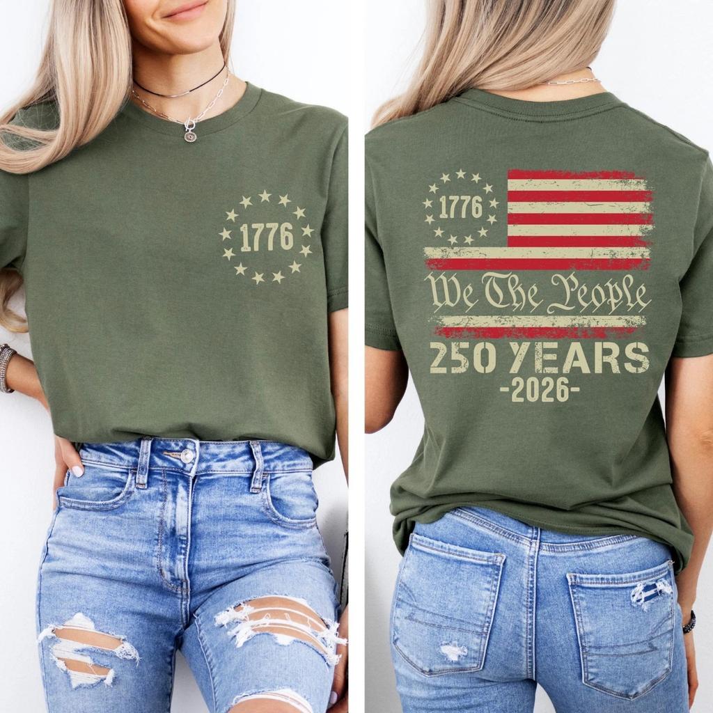 America 250th Anniversary T-Shirt 1776–2026 USA T-Shirt Memorial Day Tees