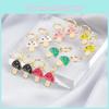 Elegant Alloy Geometric Asymmetrical Mushroom Earrings For Women In Colors Fashionable