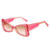New European and American style cat eye square sunglasses niche design feeling Spice girl style daily street eye-catching fashion sunglasses