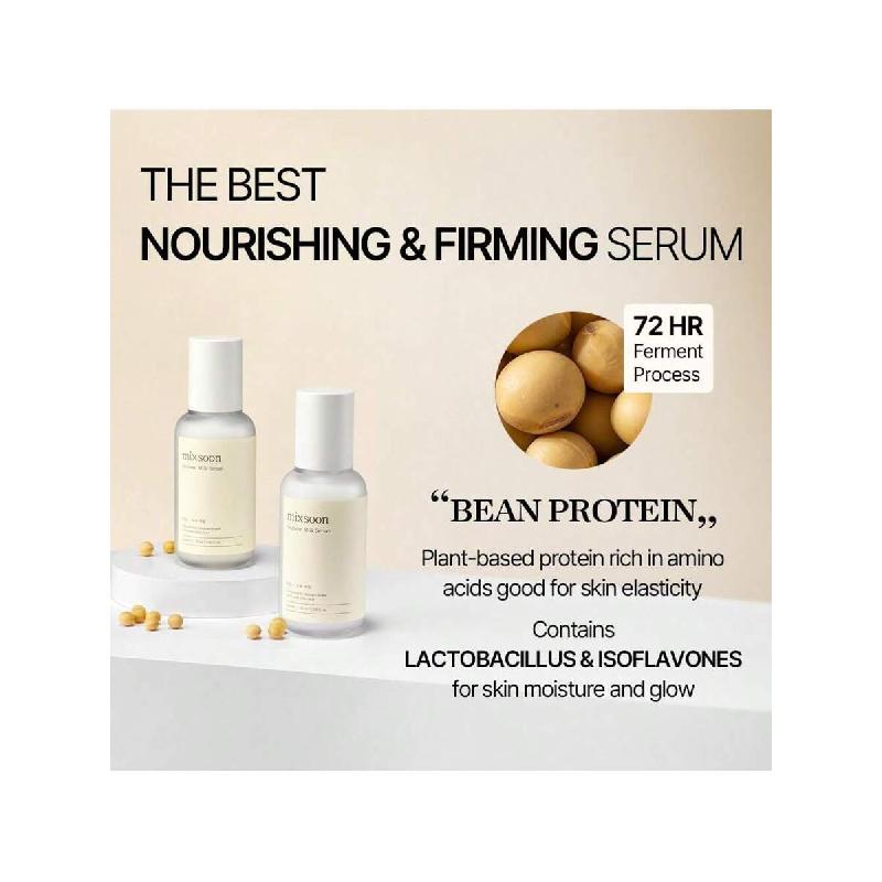 Mixsoon Soybean Milk Serum - Bean Essence No.2 Nourishing Serum, Korean Skincare For Glass Skin - (50ml)