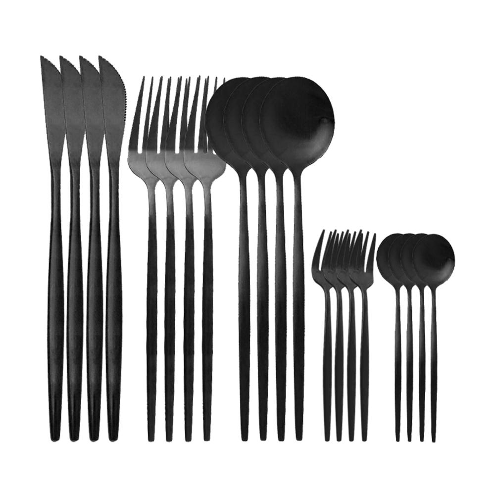 Set di posate multicolore da 20 pezzi, set di stoviglie, coltello da cena, forchetta da torta, argenteria arcobaleno in acciaio inossidabile 304, set per la tavola della casa