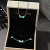 Luminous Butterfly Bracelet & Necklace Set - Exquisite Qixi Festival Gift Jewelry for Couples
