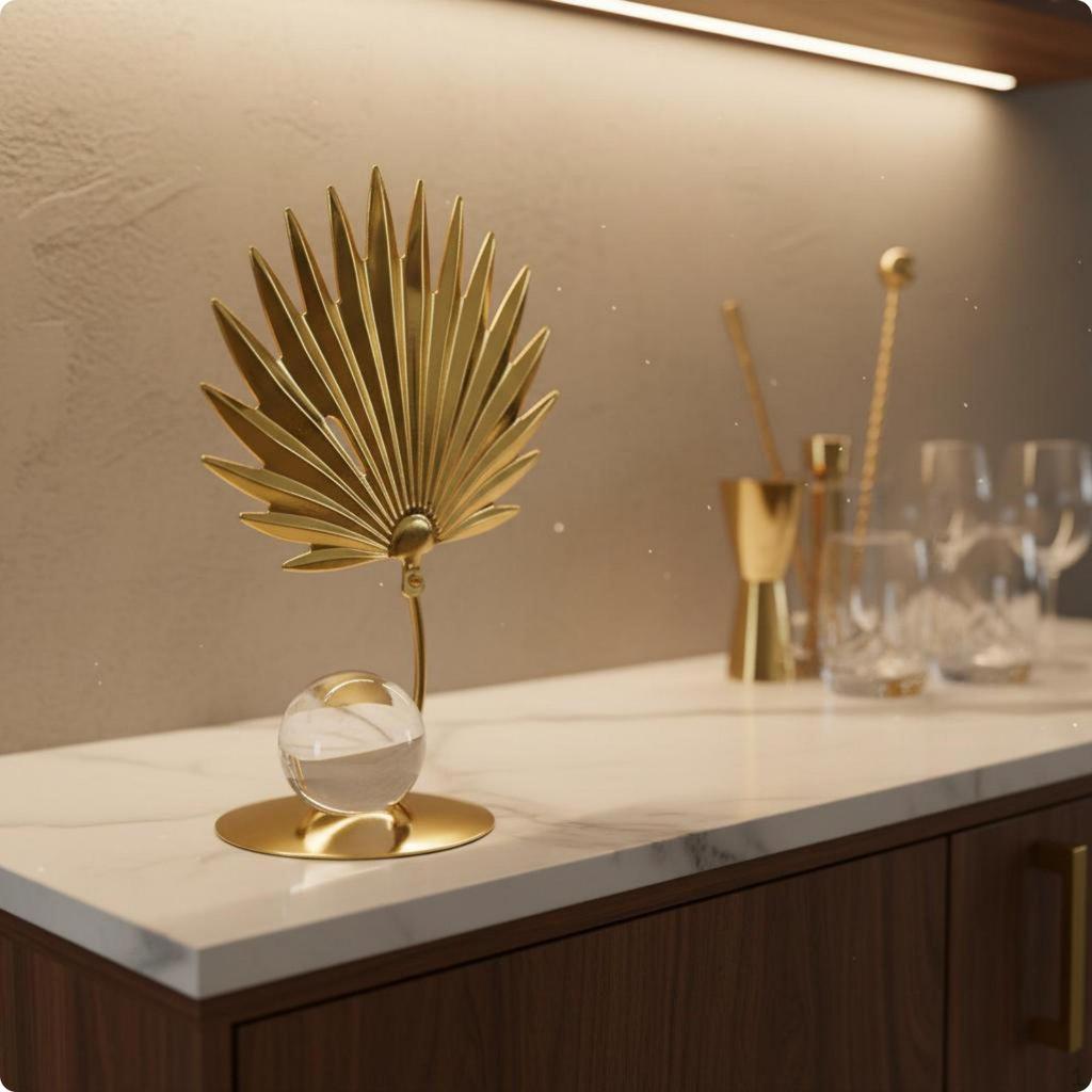 Desk Decor Elegant Luxury Sculpture Gift Idea Flower Ornament for Living Room, Cabinet,