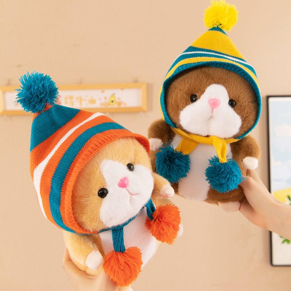 Fluffy Hamster Plush Toy PP Cotton Hamster Stuffed Plushie Doll Plush Hamster Doll  Children Girl