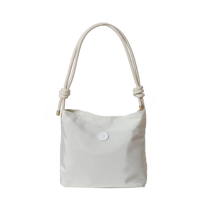 Versatile Minimalist Shoulder Bags For Women Soft Nylon Fabric In Elegant Pink And Black