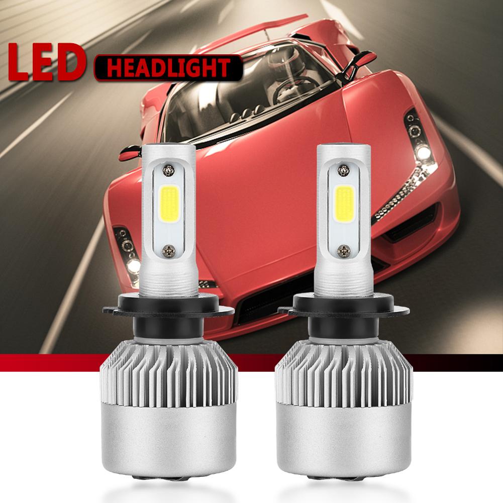 2Pcs Car Running Lamp H7 H1 H3 LED Driving Lights 9000LM 72W 6500K for Car Truck