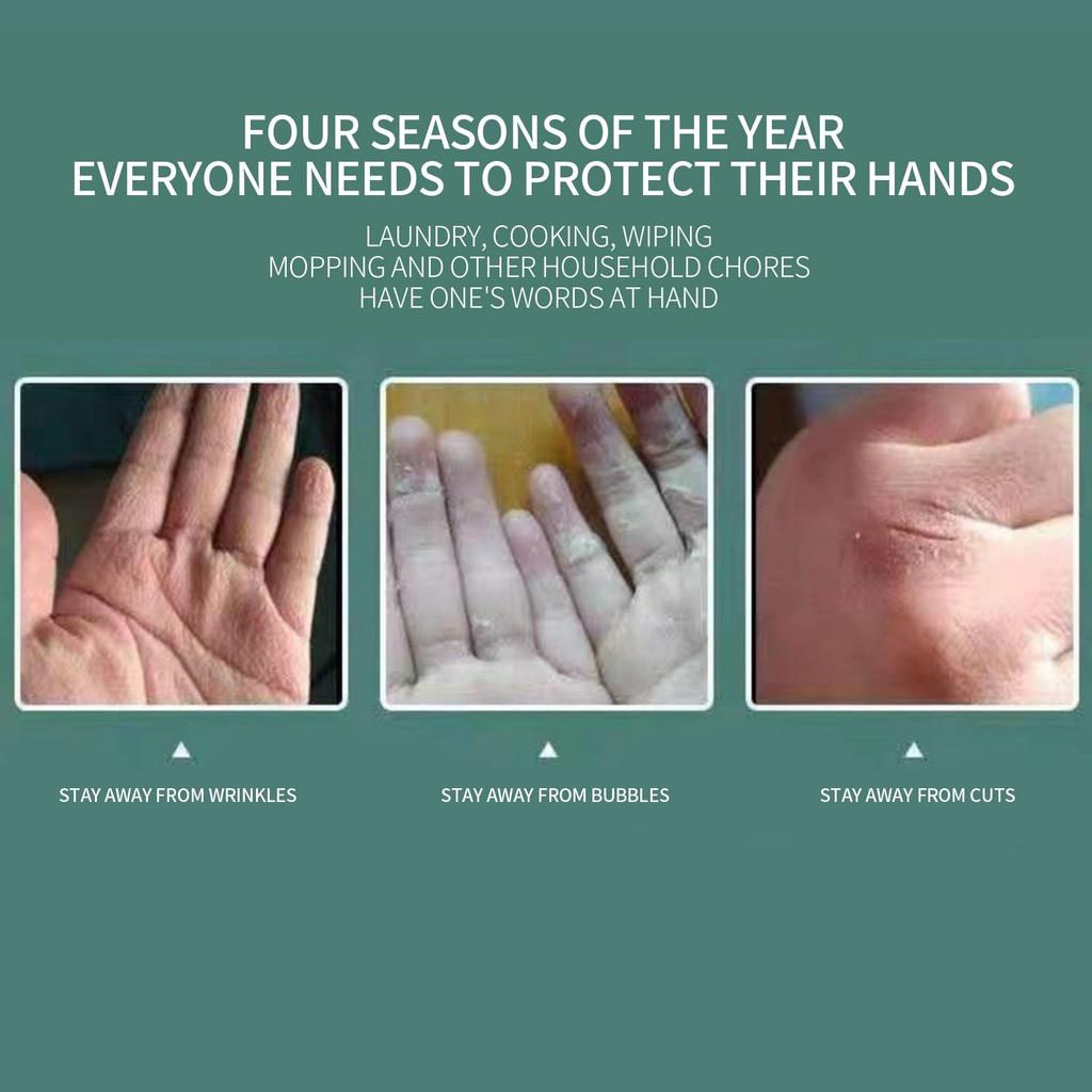 A Pair Of Non Slip Fiber Cleaning Gloves, Reusable, Waterproof, Household Gloves, Suitable For Laundry, Work, Gardening, Kitchen Gloves