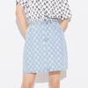 New MLB Base Logo Denim Short Skirts Women's Light Blue 3FDSM0123-50BLL
