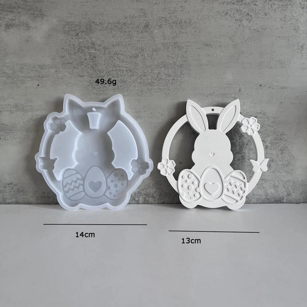 DIY Resin Mold Rabbit Kiss Butterfly Design Circle Bunny - Top Quality for Candle Holder Candy Sticks Home Crafts Decor