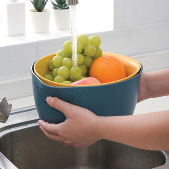 Premium Quick Drainage Widely Use PP Convenient Use Kitchen Colander for Home Rice Strainer Bowl