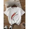 T-shirt da Donna a Maniche Corte con Peperoncino Rosso e Slogan Stile Vintage Famoso
