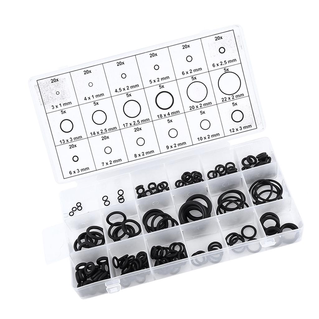 225pcs Assorted Rubber O Ring Washer Seals Gasket Assortment Set for Car