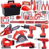 Kids Repair Toolbox Toy Set, Simulation Engineering Tools with Drill, Educational Pretend Play Gifts for Boys