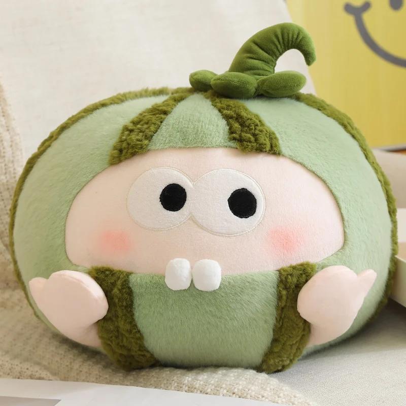 18/35/50cm Eat Melon The Masses Plush Toy Eat Watermelon Stuffed Toy Soft Toy for Kid Christmas Gifts Sofa Room Decor