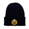 Halloween Pumpkin Ghost Embroidery Wool Knitted Hat Men And Women Autumn And Winter Thermal Hat Cold Hat
