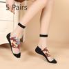 5 Pairs of Women's Summer Thin Fashion New Flower Tube Crystal Stockings