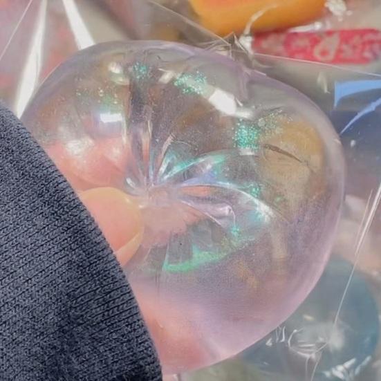 Stress Relief Steamed Bun Toy Portable Travel Slow Rising Clear Bun Sensory Toy Kids Adults Soft Stress Ball Bun Squeeze Pinch Fidget Toy