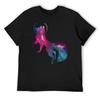 Astronaut Fox T-Shirt Anime T-shirt Funny Meme T-shirts Valentines Boutique Clothes Black T Shirts for Men