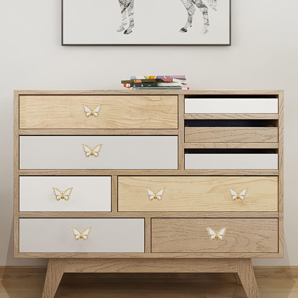 Set Of 2 Butterfly-Shaped Door Handles Hooks Suitable For Cabinets Drawers Wardrobes Bedside Tables Dressing Tables Easy And Convenient Installation