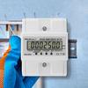 Qoltec Dreiphasen-bidirektionales elektronisches Messgerät | Energiezähler für Hutschiene | 400V | 100A | LCD | 4P