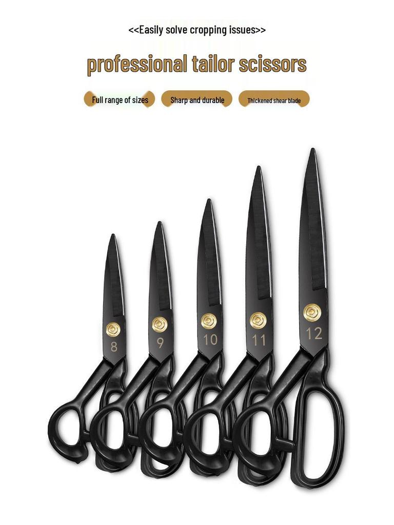 Multi-Size Manganese Steel Tailor Scissors – Cuts Various Fabrics