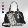 New Crocodile Pattern Handbag Fashion Lock Shell Bag Splicing Crocodile Pattern Oblique Span Shoulder Bag Snake Pattern Wallet Female