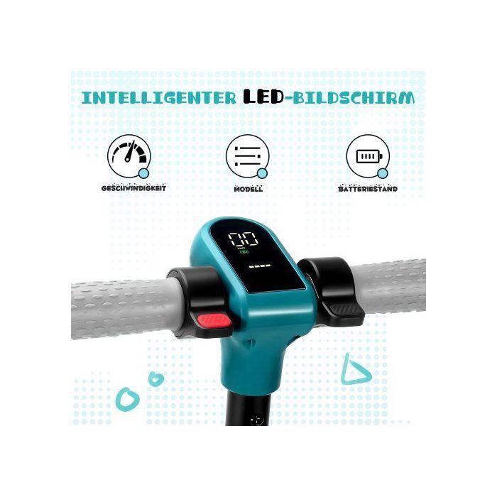 Elsparkcykel - LEAWIN - Räckvidd 5-8 km - Max 14 km/h - Bluetooth - Elektronisk broms - Grön