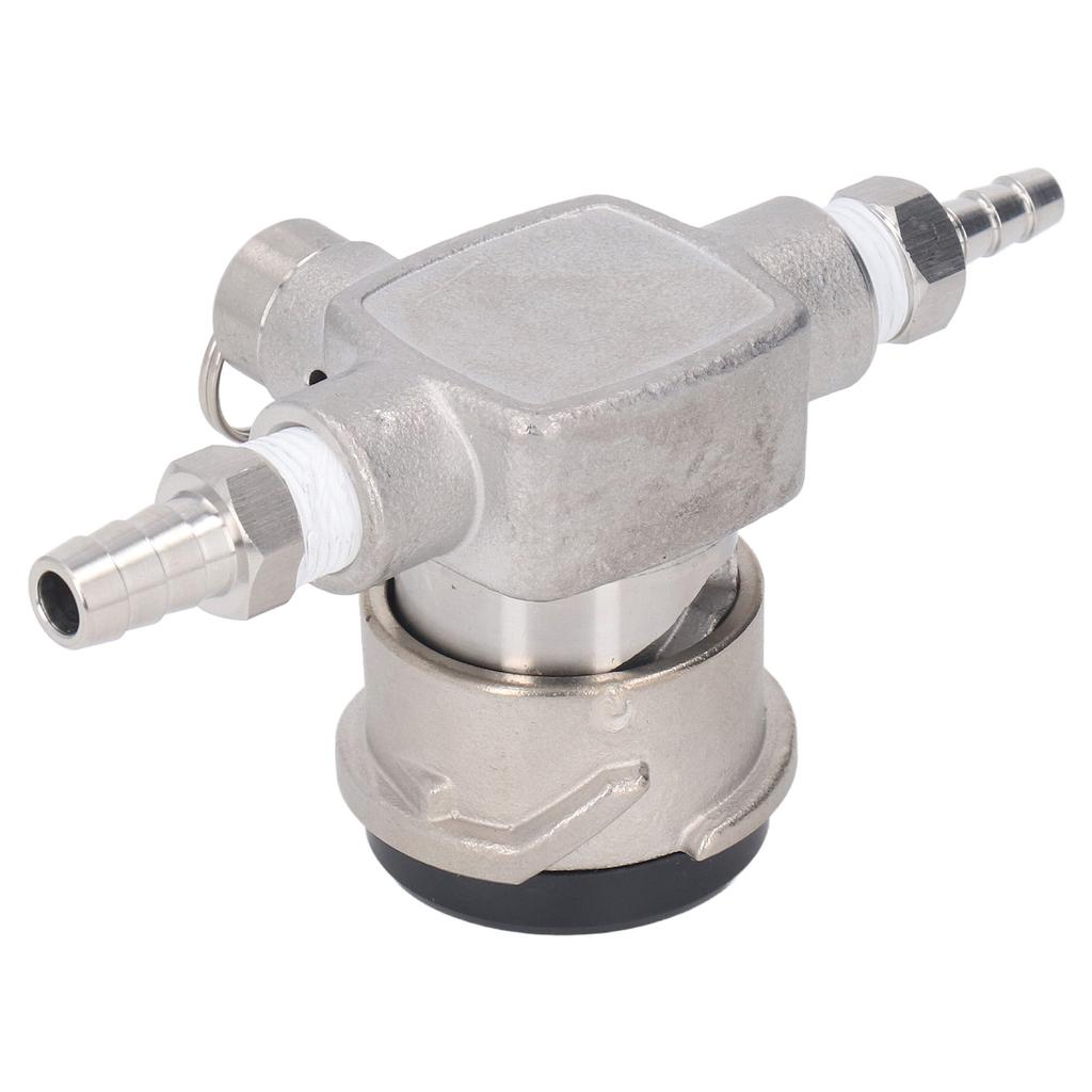 Keg Tap Distributor Stainless Steel 5/16in D System Beer Keg Coupler with 2pcs Clamp for Wine
