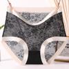 Large Size Sexy Lace Underwear for  Knickers Women High Waisted Seamless Ice Silk Breathable Transparent Triangle Panties