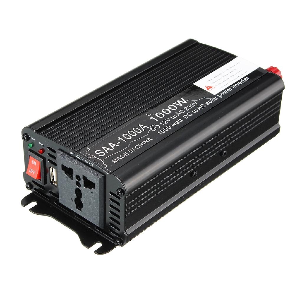 1000W DC 12V To AC 220V USB Car Power Inverter Charger Converter Adapter DC 12 To AC 220 Modified Sine Wave Transformer