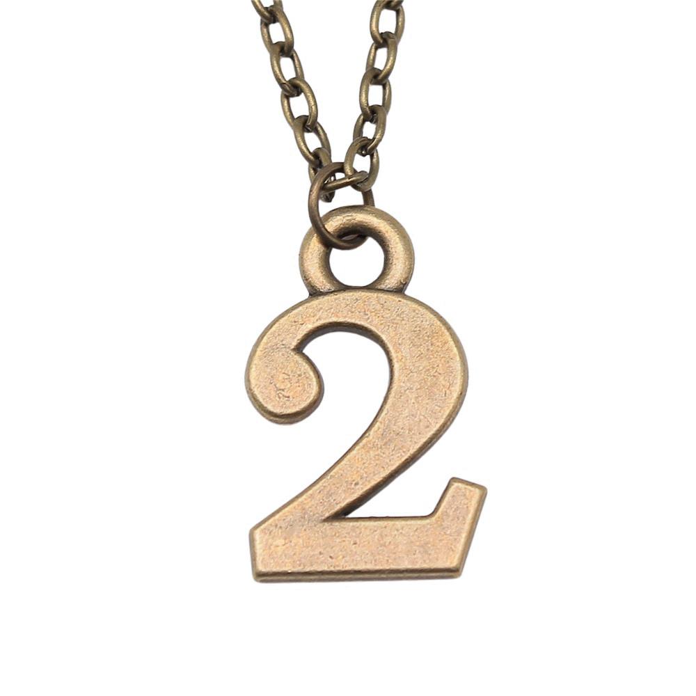 Necklace On The Neck 43cm Chain Arabic Number Tags Kids' Jewelry Materials QN007
