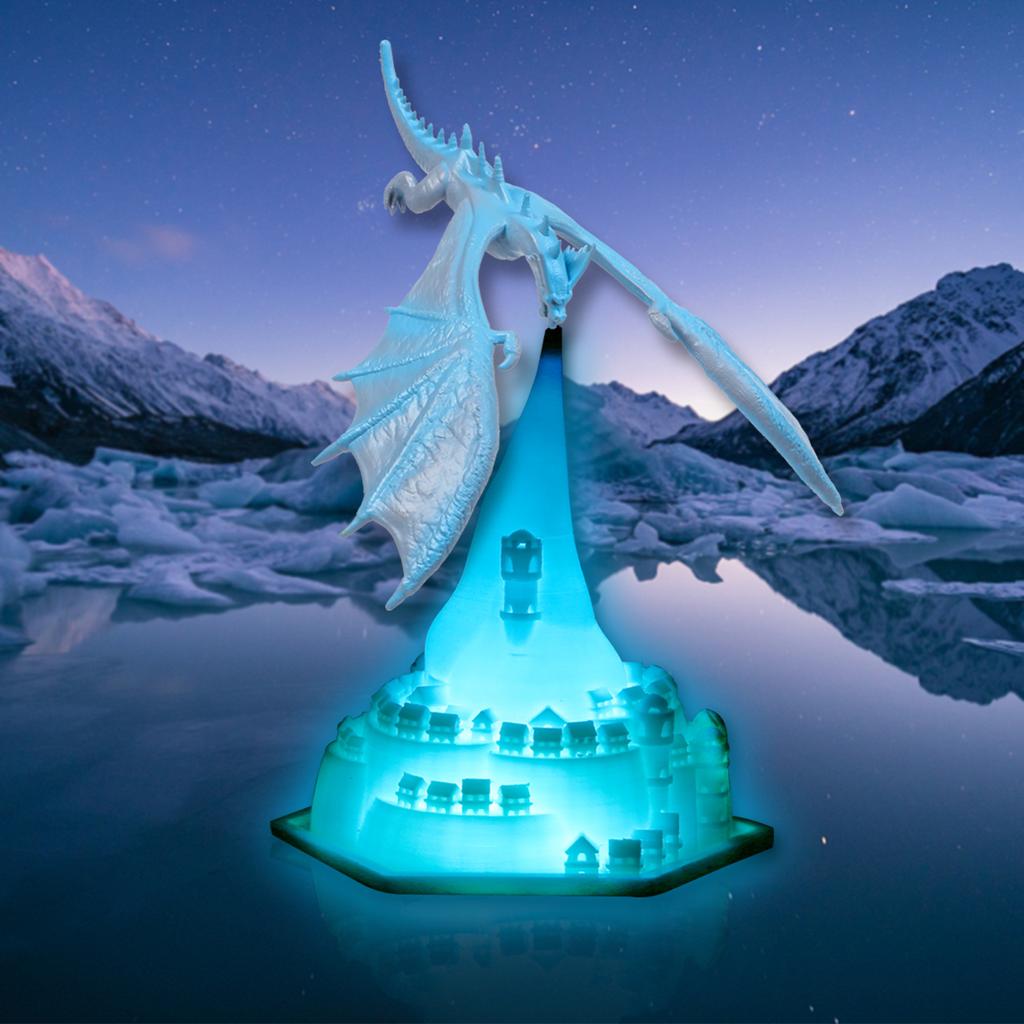 1Pc Dynamic Balance Dragon 3d Printing New and Strange Creative Home Gift Desk Lamp Led Night Light