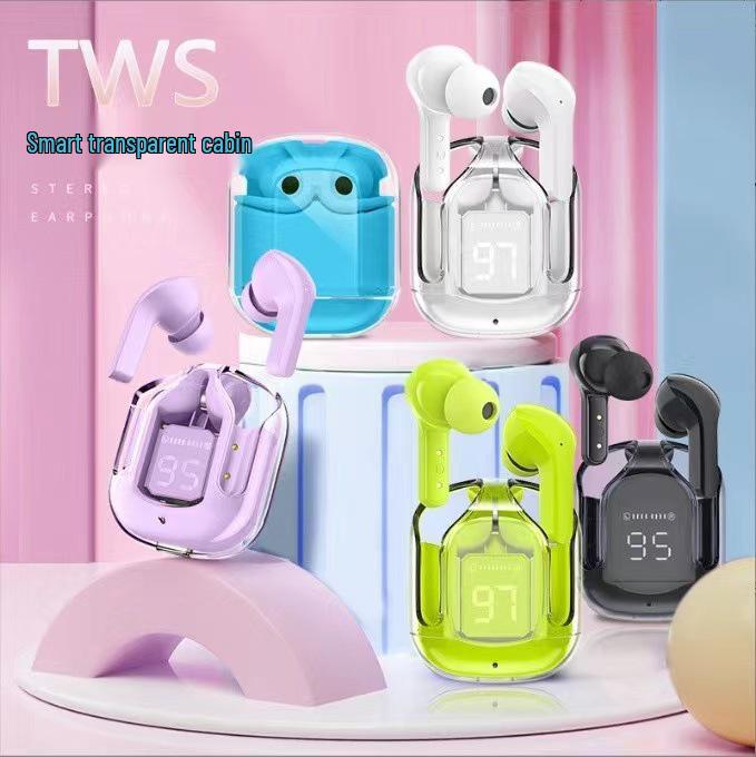 Air31 Transparent Bluetooth In-Ear Headset with Digital Display & Extended Battery Life