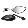 ZSADZS 2pcs/set Universal Motorcycle Rearview Mirror Bike 360 Degree Rotating Motorcycle Bike Scooter Side Mirror 8/10mm (Black)