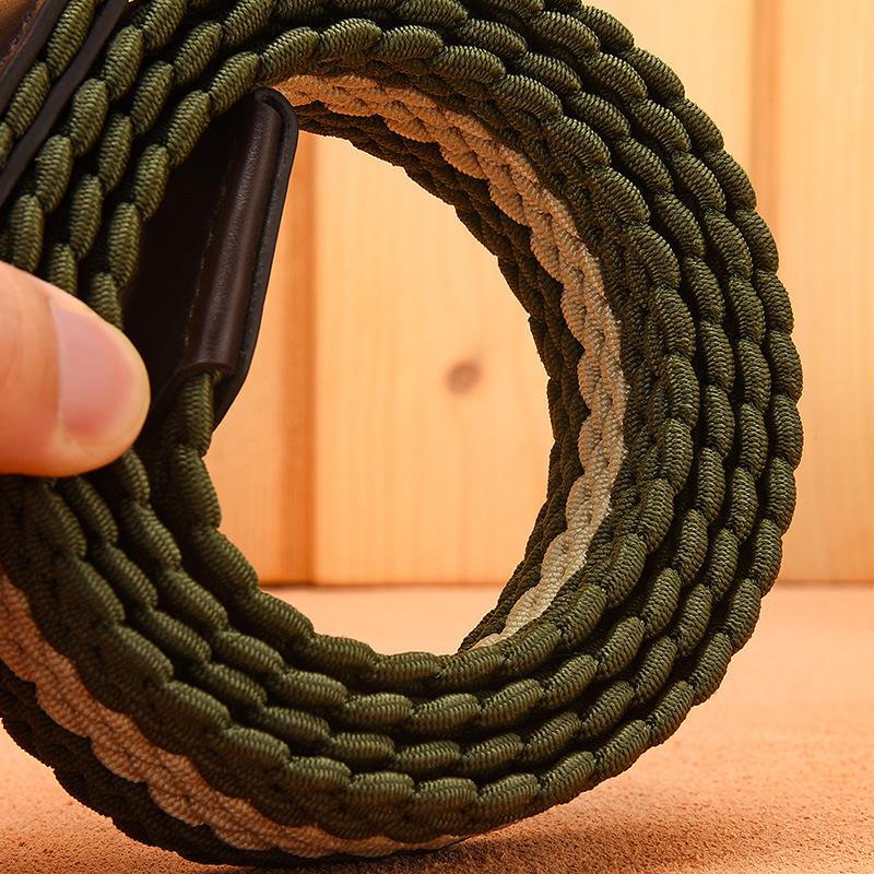 High-Grade Elastic, Non-Punching, Breathable Belt, Casual Elastic Woven Men'S Canvas Belt, Specially For E-Commerce