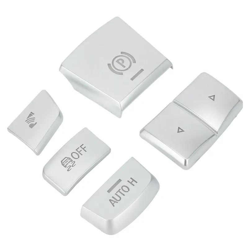 5x Handbrake Gear Shift Panel Side Switch P Button Covers For BMW 5 6 7 Series F10 GT F07 F06 F12 F13 For BMW X3 F25 X4/F26