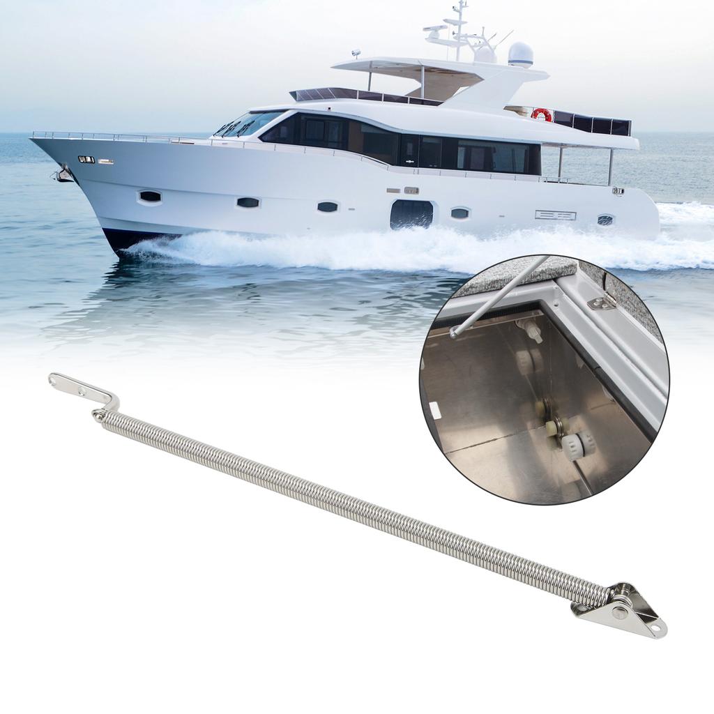 Boat Hatch Holder Adjuster Lid Support Spring 11‑1 7in 283mm Long 316 Stainless Steel for Yachts