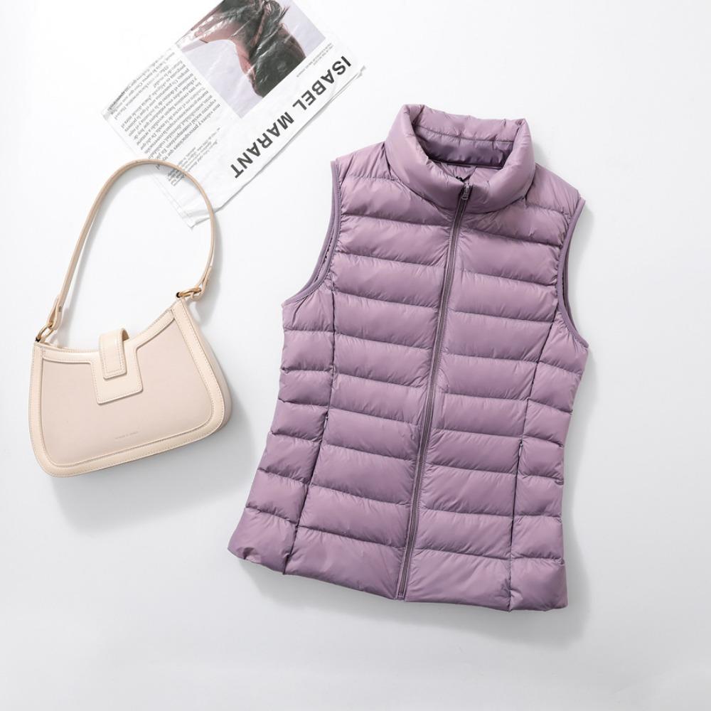 Women's Lightweight Down Vest Women's Plus Size Slim Fit Short-Length Fall/Winter Vest Arrival Portable Mini Vest