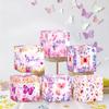 12/18pcs Pink Butterfly Gift Packaging Boxes Pink Butterfly Gift Boxes For Thoughtful And Detailed Gift Givers