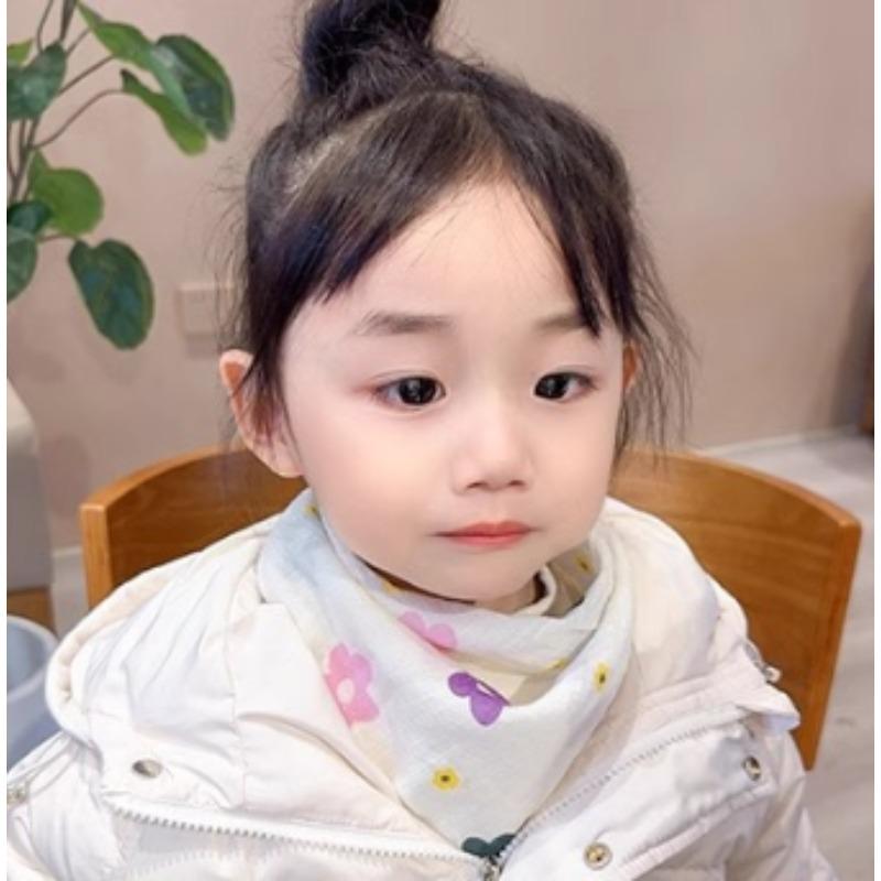 Baby Boys Girls Cartoon Printed Scarf Autumn Winter Soft Square Shawl Cute Infant Breathable Neck Wrap Keep Warm Scarf