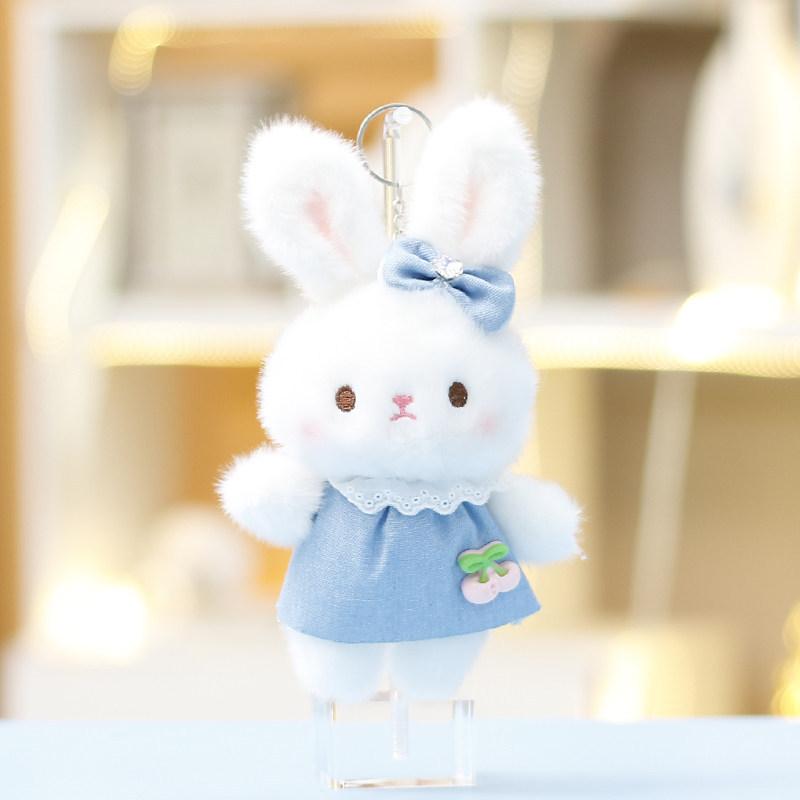 Plush Bunny Toy For Girls With Soft Polyester Filling Kids Gift And Backpack Charm