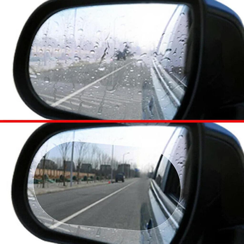 4pcs Car Sticker Rainproof Film 5.3"x3.7" for Car Rearview Mirror Car Rearview Mirror Rain Film Clear Sight In Rainy Days