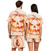 Couples Halloween Print Pajama Set, Soft Comfortable Matching Sleepwear for Her and Him