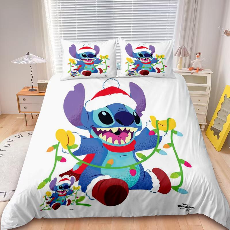 Duvet Cover Set Mickey Merry Christmas Cartoon Bedding Set Comforter Cover For Children Teens Holiday Gifts Bedroom Decor
