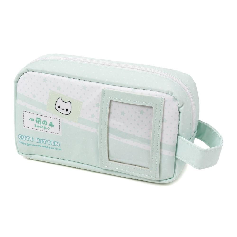 Handheld Pen Bag Star Kitten Print Stationery Bag Kawaii Stationery Pouch  School Supplies